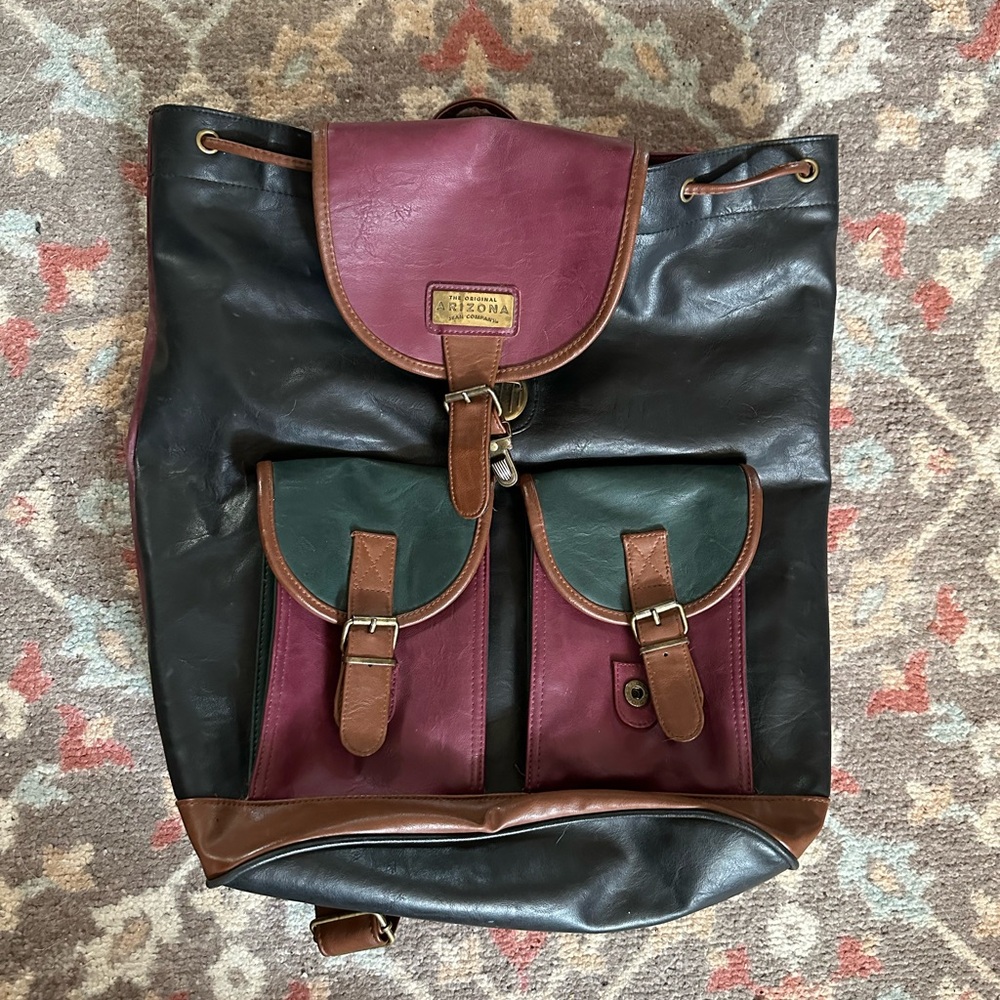 Vintage Arizona Jean Co. Faux Leather Backpack